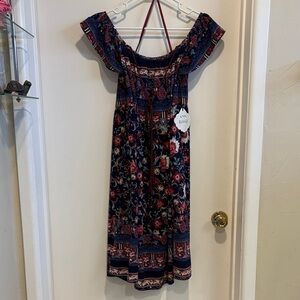 Knox Rose Navy Floral Dress XL New with tags